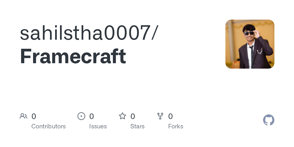 Framecraft project — GitHub repository preview card